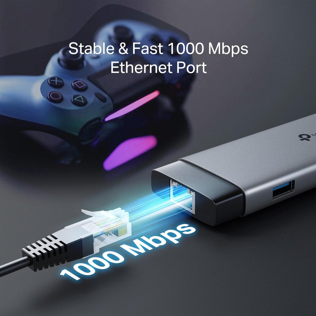 TP-Link USB Type-C 6-Port Hub with a 4K@60Hz HDMI, 1 Gbps ethernet, 1× USB-C Data Ports, 2× USB-A Data Ports, Powerful 100W Fast Charging, Stable Connection, Plug & Play (UH6120C)