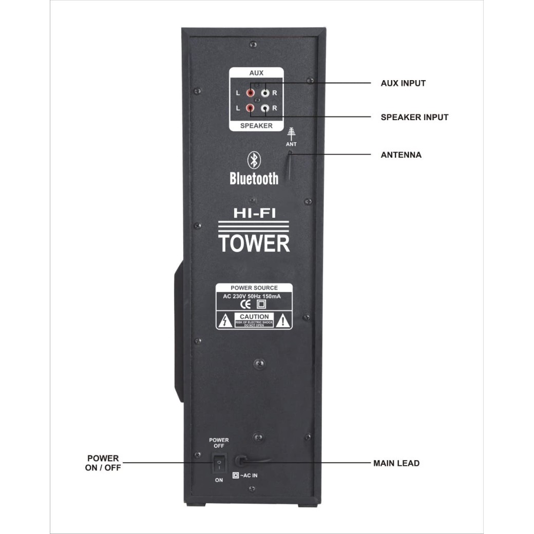 TRONICA TR-1501 Auxiliary, Bluetooth Deep Bass Home Theater with Subwoofer 2.1 Channel with 55W Premium Signature Sound (Black)