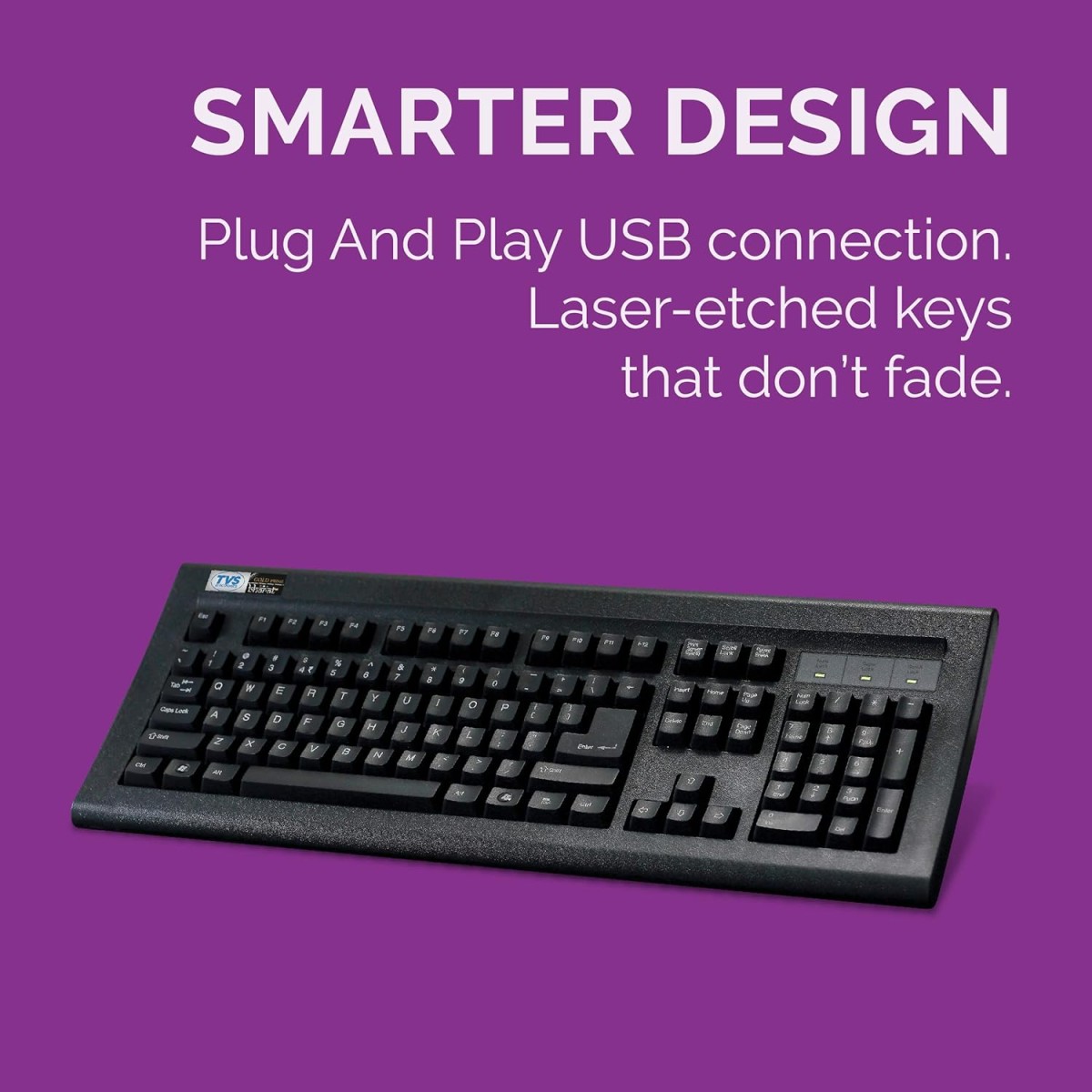 TVS ELECTRONICS Gold Prime Mechanical Wired Keyboard | Dustproof Key switches | Guaranteed 50 Million keystrokes