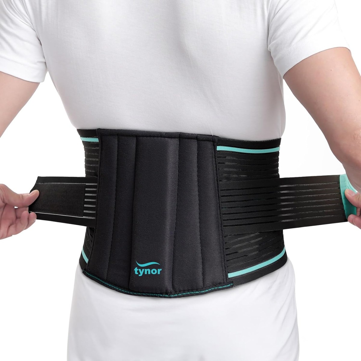 TYNOR Back Support Belt, Black, Medium, 1 Unit