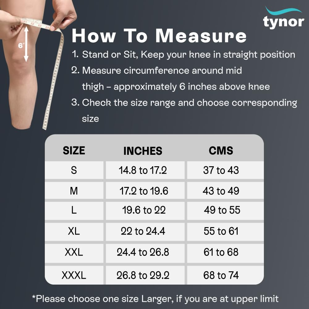TYNOR Knee Wrap Hinged (Neo), Black, Medium, 1 Unit