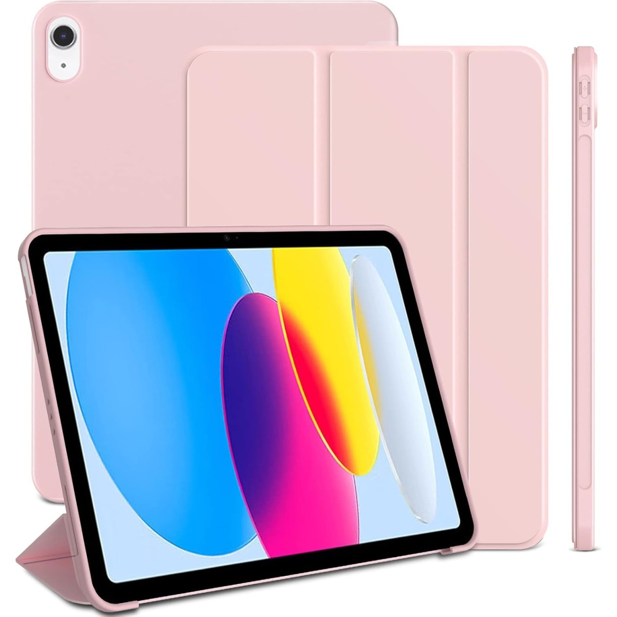 Tablet Case Cover for Apple iPad A16 11 inch (11th Gen) 2025 [Auto Sleep/Wake Cover] [Trifold Stand] - Pink