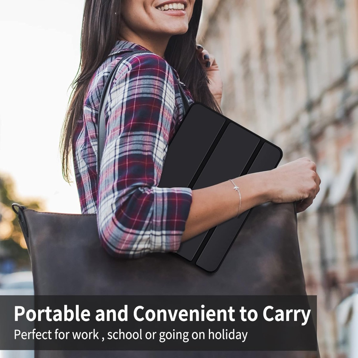 Tablet Case Cover for Apple iPad Pro 10.5 inch (1st Gen) [Auto Sleep/Wake Cover] [Trifold Stand] - Black