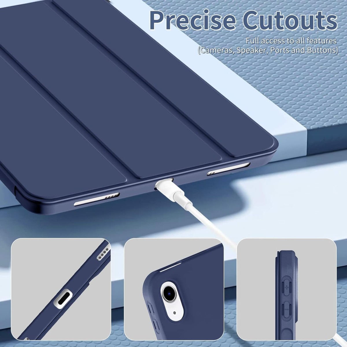 Tablet Case Cover for Apple iPad Pro 9.7 inch (1st Gen) [Auto Sleep/Wake Cover] [Trifold Stand] - Blue