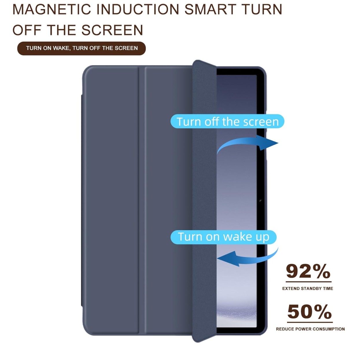 Tablet Case Cover for Samsung Galaxy Tab S6 10.4 inch [Auto Sleep/Wake Cover] [Trifold Stand] - Blue