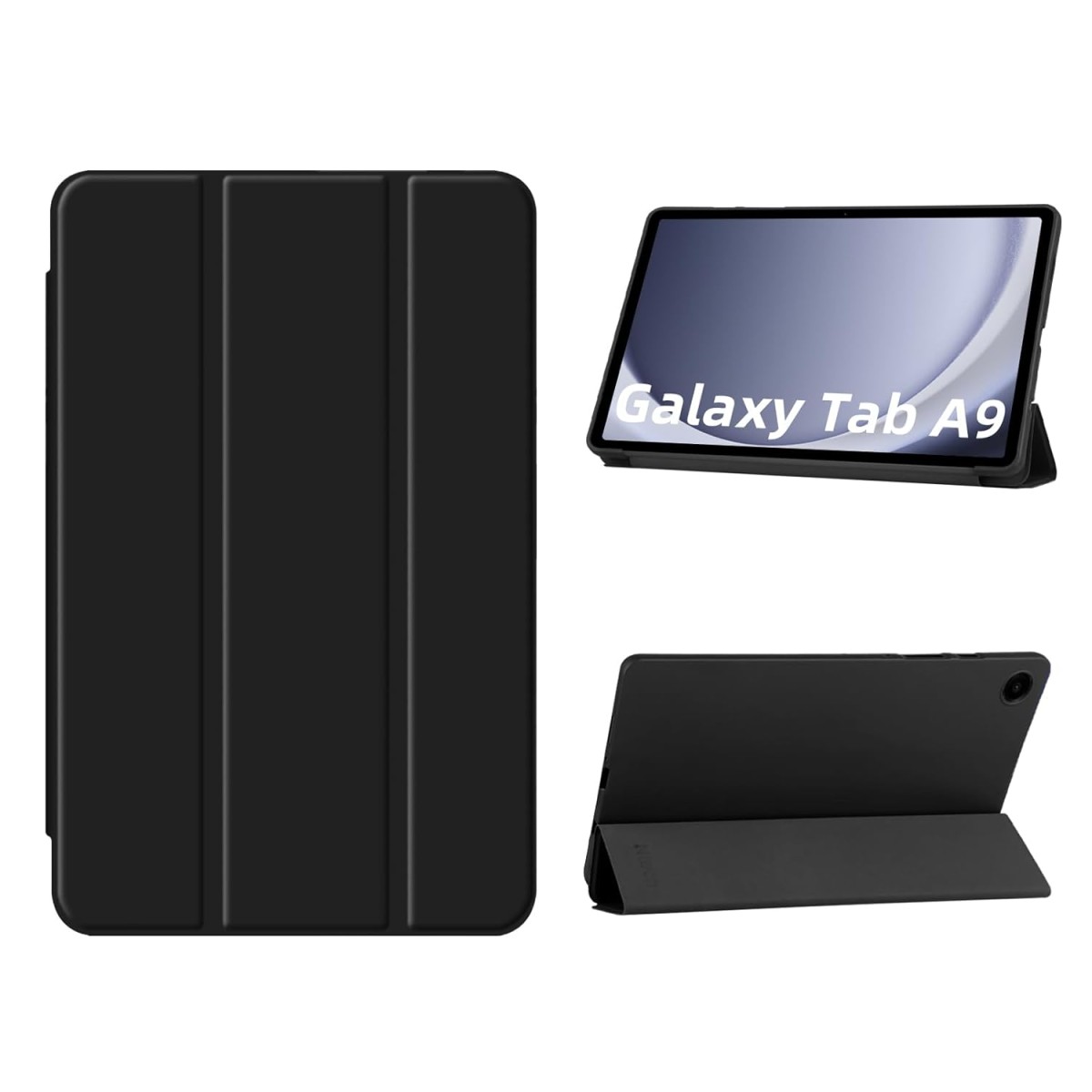 Tablet Case Cover for Samsung Galaxy Tab S9 FE 11 inch [Auto Sleep/Wake Cover] [Trifold Stand] - Black