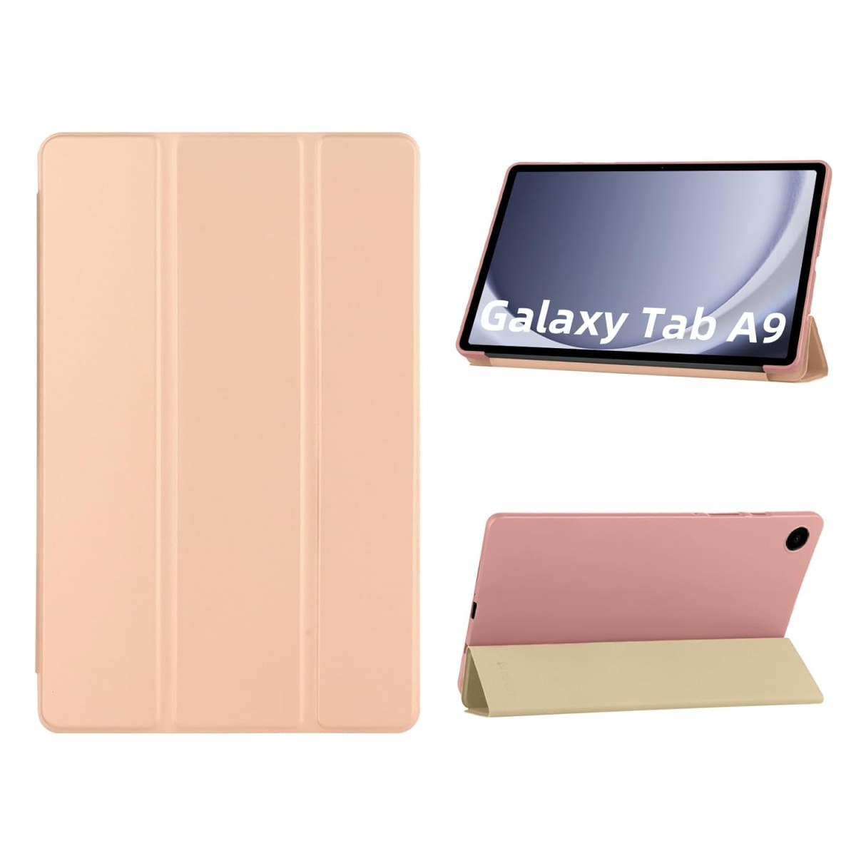 Tablet Case Cover for Samsung Tab A9 8.7 inch [Auto Sleep/Wake Cover] [Trifold Stand] - Pink