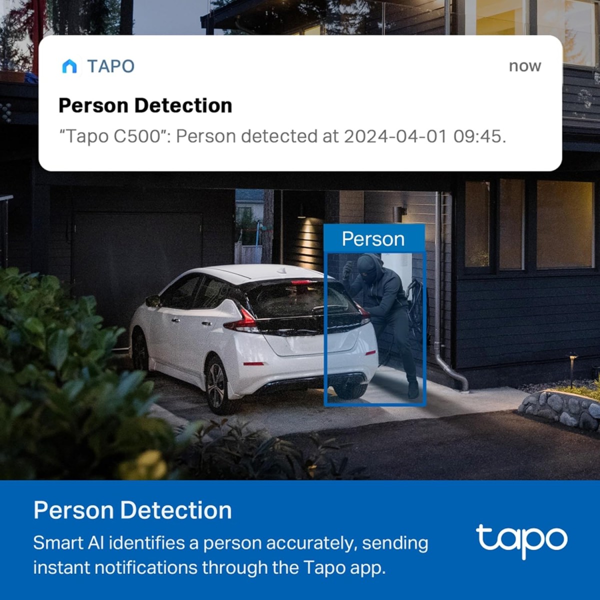 Tapo TP-Link 2K 3MP 1296P Outdoor Pan/Tilt Security Wi-Fi Camera, IP65 Weatherproof, Motion Detection, 360 C510W