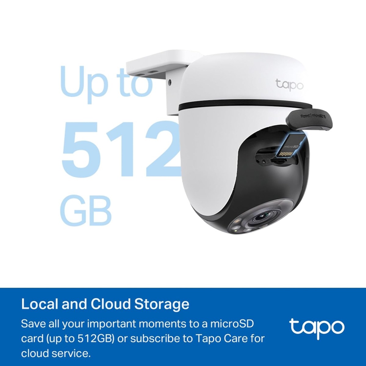 Tapo TP-Link 2K 3MP 1296P Outdoor Pan/Tilt Security Wi-Fi Camera, IP65 Weatherproof, Motion Detection, 360 C510W