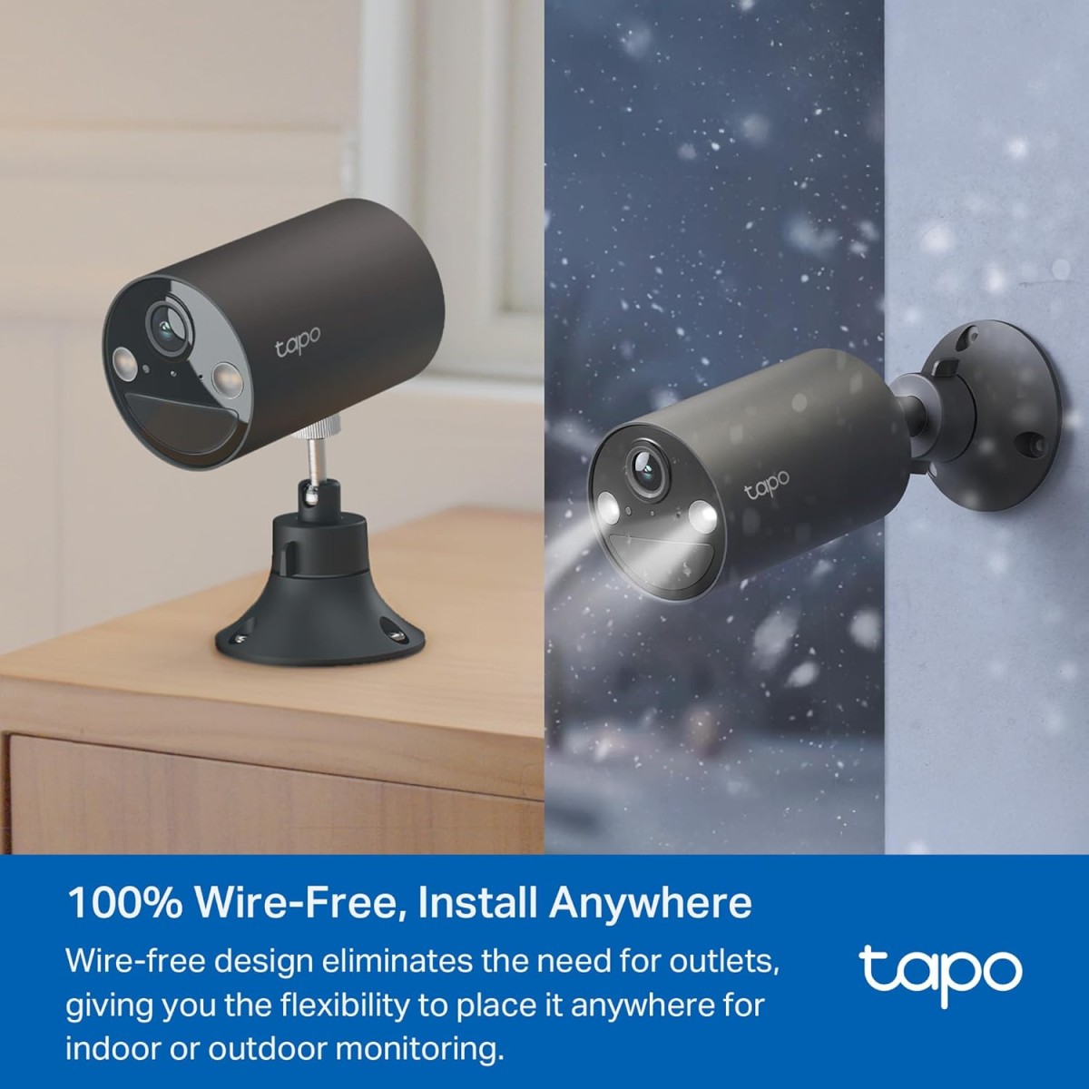 Tapo TP-Link 2K 3MP 1296P Outdoor Pan/Tilt Security Wi-Fi Camera, IP65 Weatherproof, Motion Detection, 360 C510W