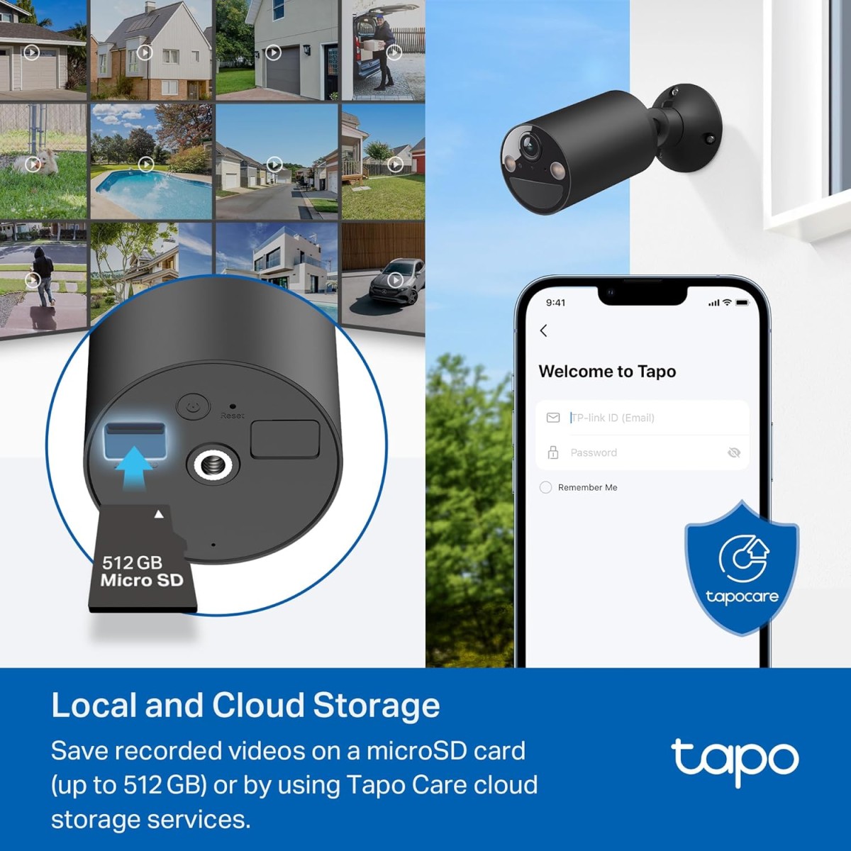 Tapo TP-Link 2K 3MP 1296P Outdoor Pan/Tilt Security Wi-Fi Camera, IP65 Weatherproof, Motion Detection, 360 C510W