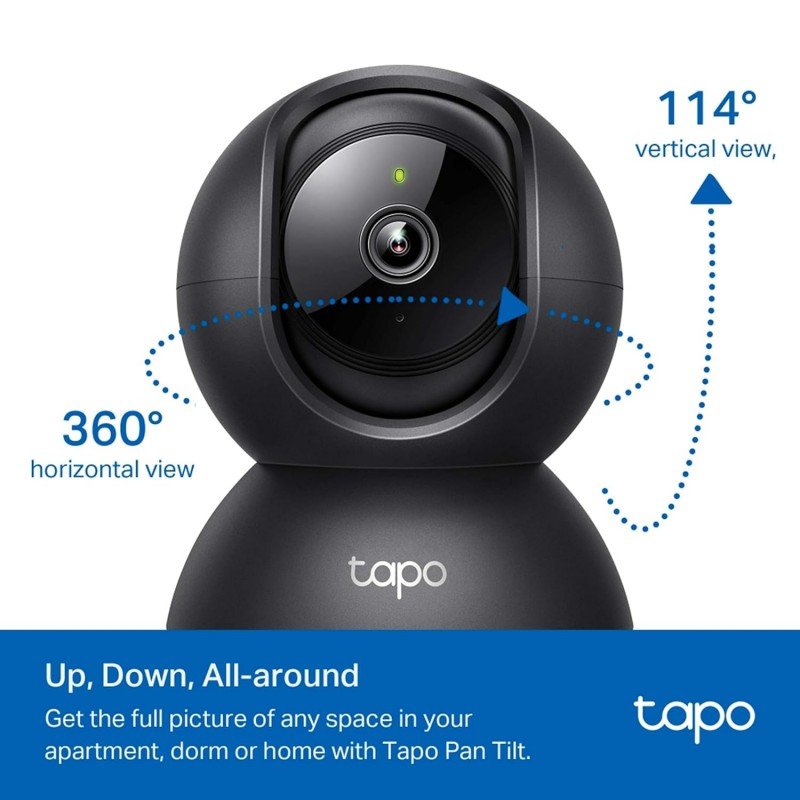 Tapo TP-Link C200 360° 2MP 1080p Full HD Pan/Tilt Home Security Wi-Fi Smart Camera| Alexa Enabled| 2-Way Audio| Night Vision| Motion Detection| Sound and Light Alarm| Indoor CCTV White- Tapo TP-Link C200 360° 2MP 1080p Full HD Pan/Tilt Home Security Wi-Fi Smart Camera| Alexa Enabled| 2-Way Audio| Night Vision| Motion Detection| Sound and Light Alarm| Indoor CCTV White-