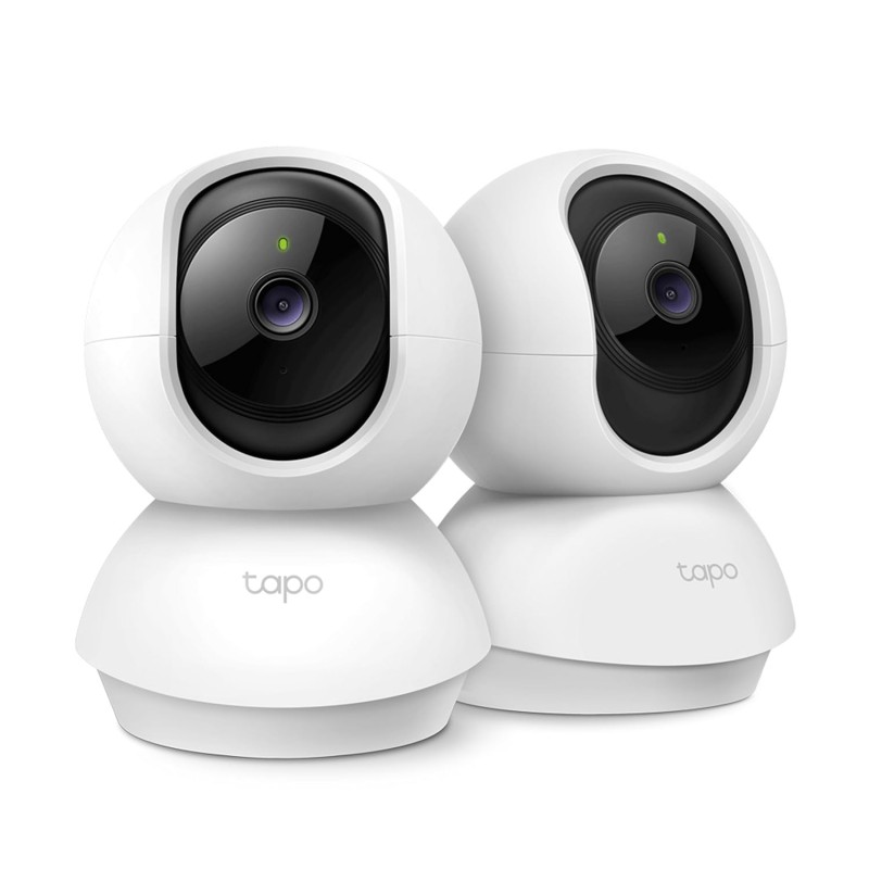 Tapo TP-Link C210P2 360° 3MP 2K 2304 Full HD 1296P Video Pan/Tilt Smart Wi-Fi Security Camera | Alexa Enabled | 2-Way Audio| Night Vision| Motion Detection | Indoor CCTV | Pack of 2,White Tapo TP-Link C210P2 360° 3MP 2K 2304 Full HD 1296P Video Pan/Tilt Smart Wi-Fi Security Camera | Alexa Enabled | 2-Way Audio| Night Vision| Motion Detection | Indoor CCTV | Pack of 2,White