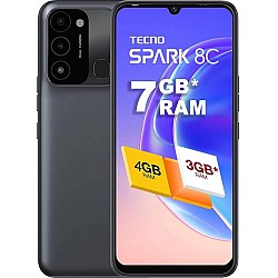 Tecno Spark 8C (4GB RAM, 64GB Storage) | 13MP AI-Enhanced Dual Camera | HD+ 6.6" Dot Notch Screen | Upto 7GB Memory fusion | 5000mAh Long-lasting Battery | 8MP Portrait Camera Beauty 3.0 (Refurbished)