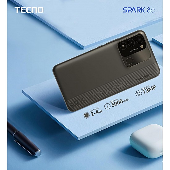 Tecno Spark 8C (4GB RAM, 64GB Storage) | 13MP AI-Enhanced Dual Camera | HD+ 6.6" Dot Notch Screen | Upto 7GB Memory fusion | 5000mAh Long-lasting Battery | 8MP Portrait Camera Beauty 3.0 (Refurbished)