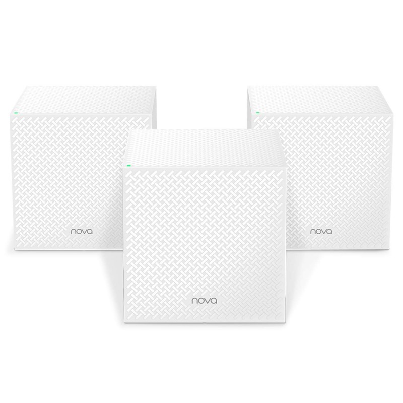 Tenda MW12 AC2100 Tri-Band Whole Home Mesh Wi-Fi System, 3 Gigabit Ports, 6000sq² Wi-Fi Coverage, Easy Set Up, Work with Amazon Alexa, Router and Wi-Fi Booster Replacement (Pack of 3)