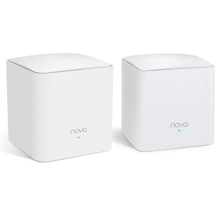 Tenda Nova MW5G Whole Home Mesh Wi-Fi System, 2500sq² Wi-Fi Coverage, Two Gigabit Ports, Work with Amazon Alexa (Pack of 2)