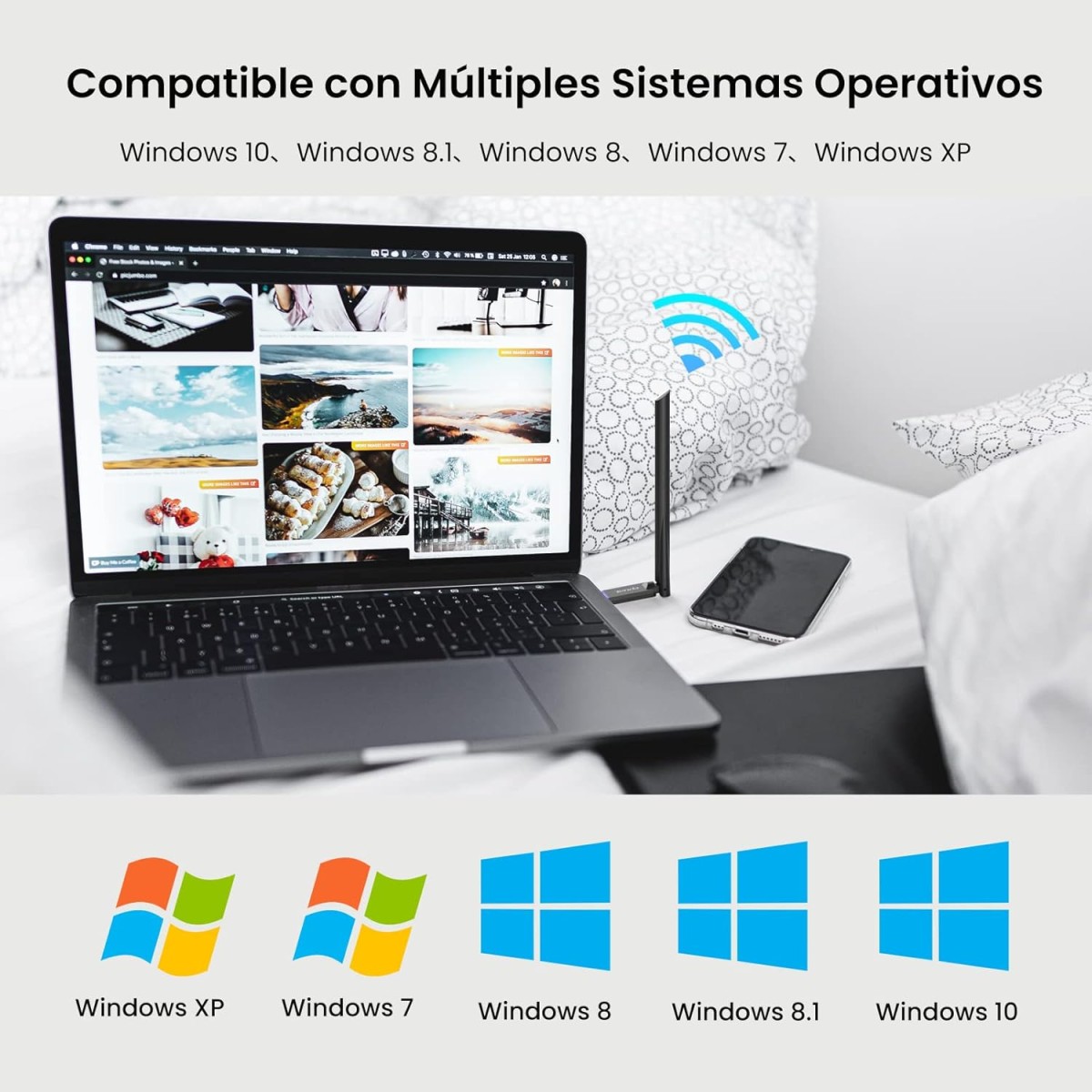 Tenda U10 AC650Mbps Dual-Band WiFi Dongle, Wireless USB Adapter, 433Mbps (5GHz) + 200Mbps (2.4GHz), 6dBi Internal Antenna, MU-MIMO, Soft AP Mode, Supports Windows 10/8.1/8/7 / XP (Black)