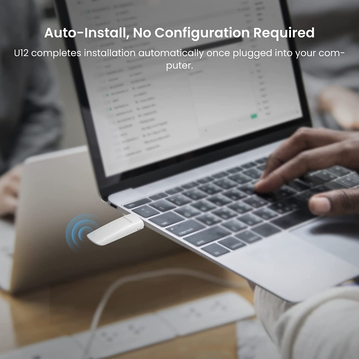 Tenda W311MI-V6 AX300 Wi-Fi 6 Wireless Nano USB Adapter (Black)