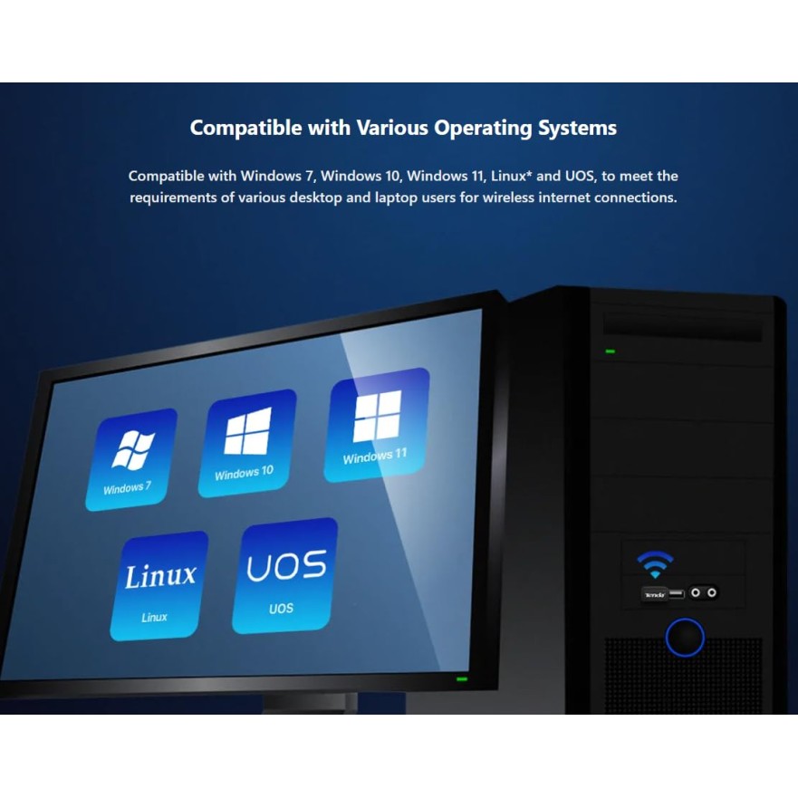 Tenda W311MI-V6 AX300 Wi-Fi 6 Wireless Nano USB Adapter (Black)