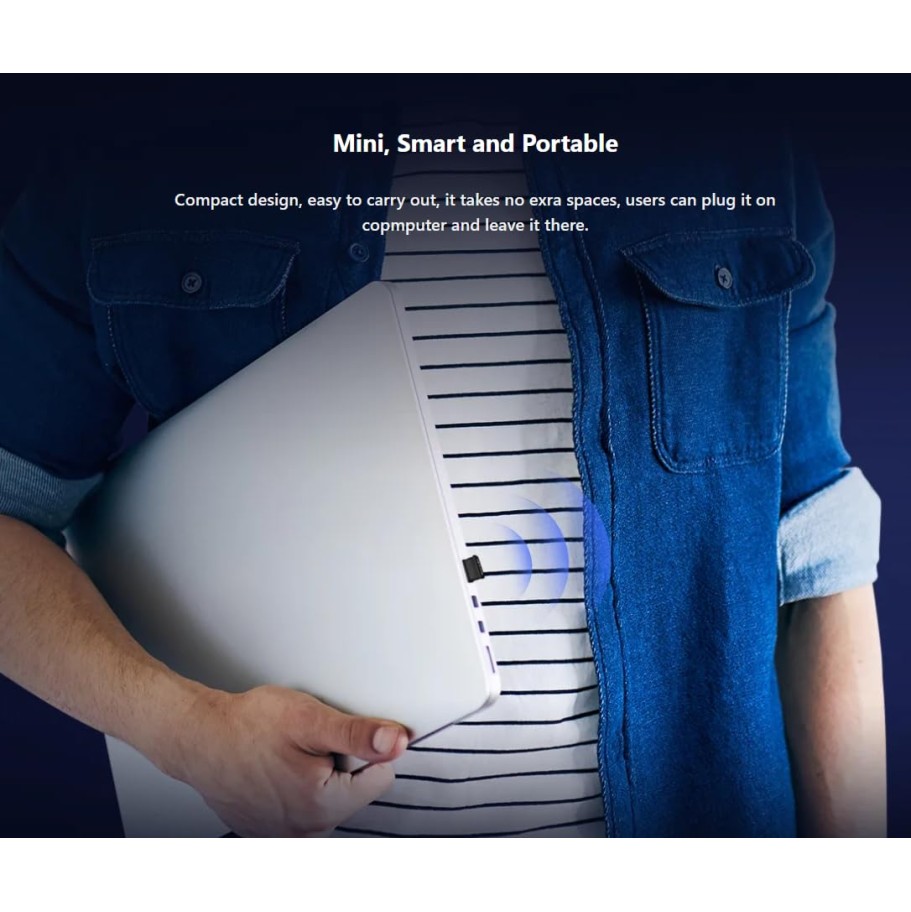 Tenda W311MI-V6 AX300 Wi-Fi 6 Wireless Nano USB Adapter (Black)