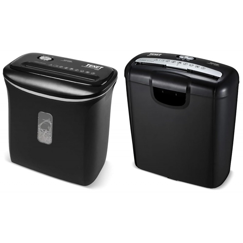 Texet CC612EX Paper and Card Shredder | Crosscut Shredder | Auto Start & Stop Functions | cuts 6 Sheets at a time | 12L Waste bin | for Home and Office Usage | Shreds Credit and Debit Cards Texet CC612EX Paper and Card Shredder | Crosscut Shredder | Auto Start & Stop Functions | cuts 6 Sheets at a time | 12L Waste bin | for Home and Office Usage | Shreds Credit and Debit Cards