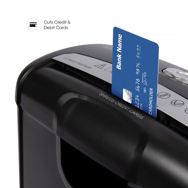 Texet CC612EX Paper and Card Shredder | Crosscut Shredder | Auto Start & Stop Functions | cuts 6 Sheets at a time | 12L Waste bin | for Home and Office Usage | Shreds Credit and Debit Cards Texet CC612EX Paper and Card Shredder | Crosscut Shredder | Auto Start & Stop Functions | cuts 6 Sheets at a time | 12L Waste bin | for Home and Office Usage | Shreds Credit and Debit Cards