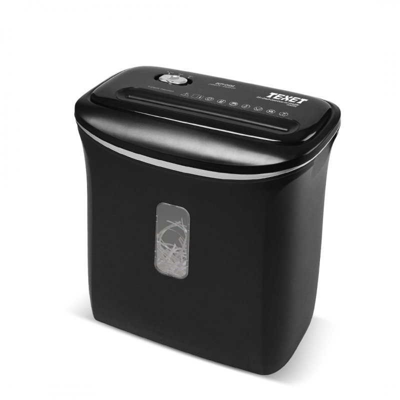 Texet CC612EX Paper and Card Shredder | Crosscut Shredder | Auto Start & Stop Functions | cuts 6 Sheets at a time | 12L Waste bin | for Home and Office Usage | Shreds Credit and Debit Cards Texet CC612EX Paper and Card Shredder | Crosscut Shredder | Auto Start & Stop Functions | cuts 6 Sheets at a time | 12L Waste bin | for Home and Office Usage | Shreds Credit and Debit Cards
