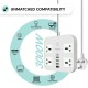 Tizum Fast Charging Extension Board/Cord with USB Ports for Office/Home Spike Guard/Power Strip 4 Sockets, 2 USB