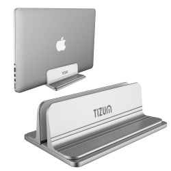 Tizum Vertical Laptop Stand for Desk with Adjustable Dock Width, 