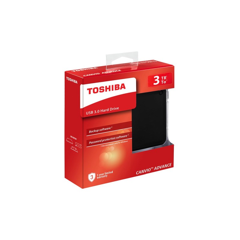 Toshiba Canvio Advance 3TB USB3.0 External Hard Drive (Black)