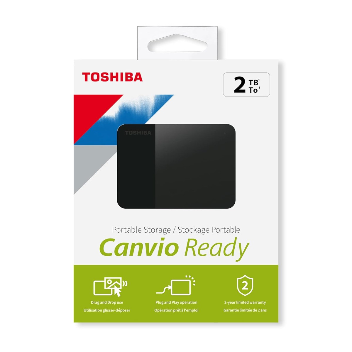 Toshiba Canvio Partner 1TB Portable 2.5" External HDD, USB 3.2 Gen 1, Mac and Windows Compatible, USB Powered