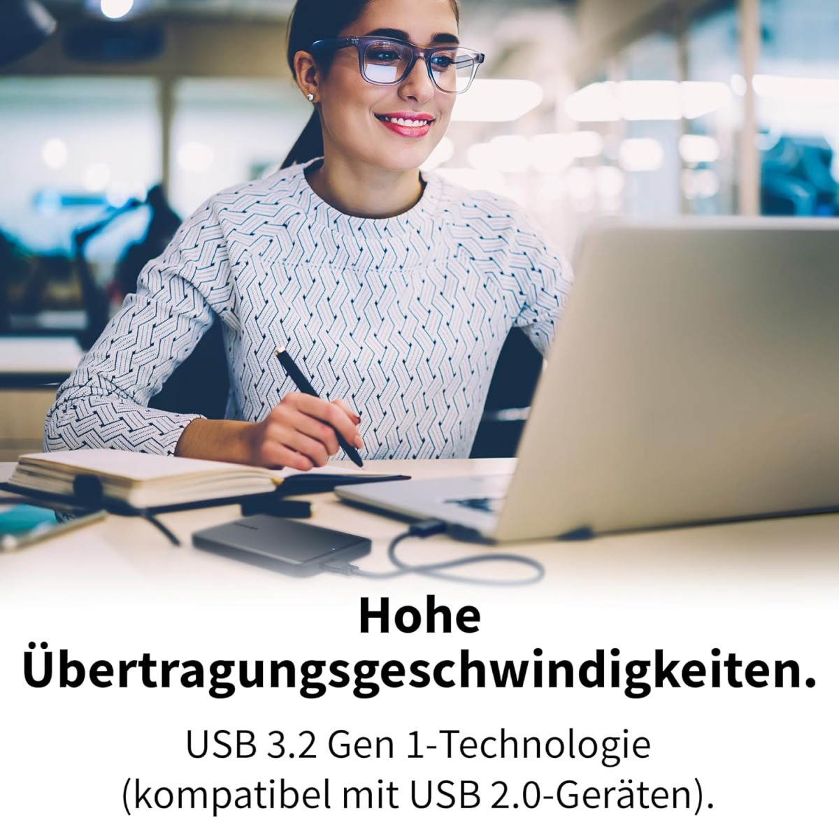 Toshiba Canvio Partner 1TB Portable 2.5" External HDD, USB 3.2 Gen 1, Mac and Windows Compatible, USB Powered