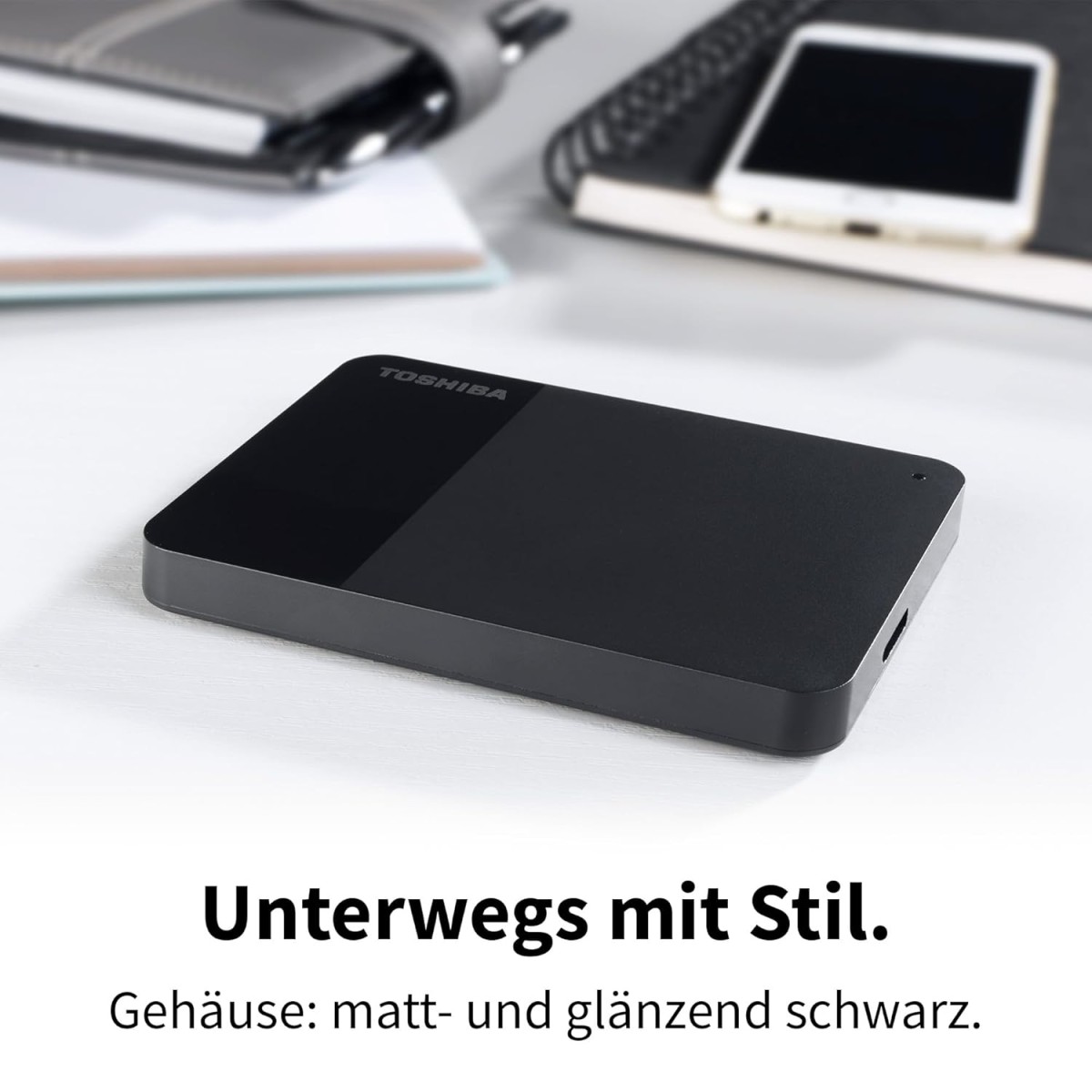 Toshiba Canvio Partner 1TB Portable 2.5" External HDD, USB 3.2 Gen 1, Mac and Windows Compatible, USB Powered