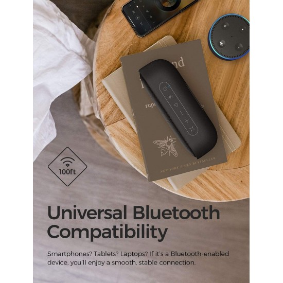 Tribit MaxSound Plus 24 Watt Wireless Bluetooth Portable Outdoor Speaker (black)