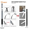 Tukzer 2-in-1 Capacitive Stylus Pen V2.0, Light Aluminum Body, Rubber Grip, for Touch Screen Devices, Smartphones, Tablets (Grey)