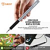 Tukzer 2-in-1 Capacitive Stylus Pen V2.0, Light Aluminum Body, Rubber Grip, for Touch Screen Devices, Smartphones, Tablets (Grey)