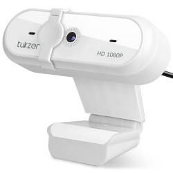 Tukzer 2.1 MP Optical Full HD 1080P Web Camera, CMOS Webcam with Microphone (White)