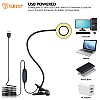 Tukzer 3.5 LED Selfie Ring Light Flexible Arm Desk Mount Clamp for Live Stream