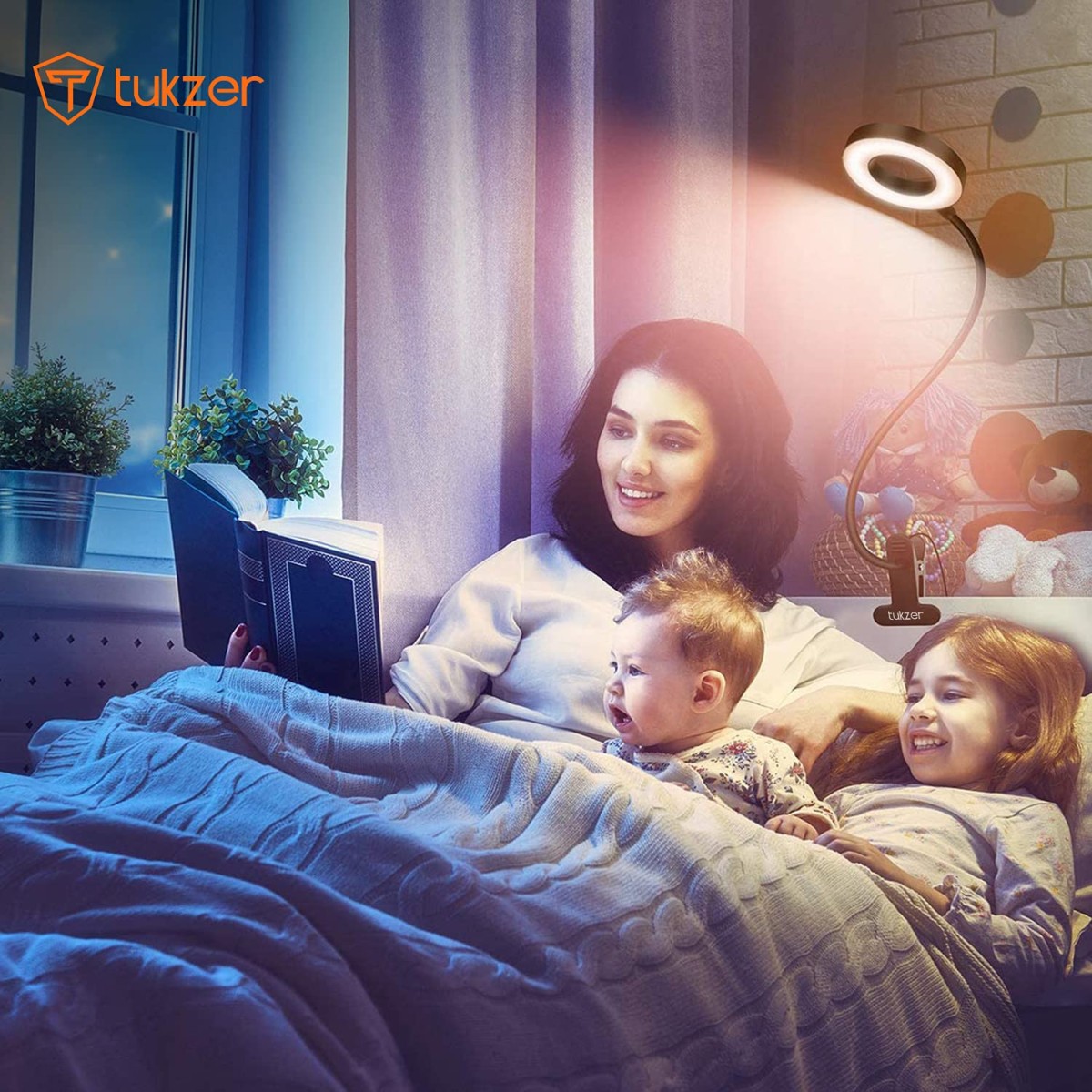 Tukzer 3.5 LED Selfie Ring Light Flexible Arm Desk Mount Clamp for Live Stream