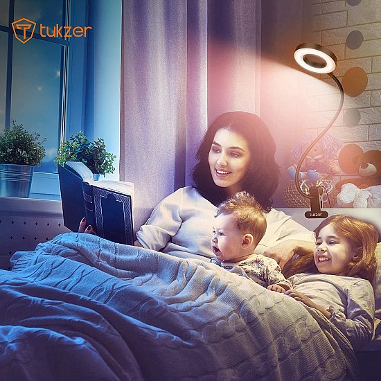 Tukzer 3.5 LED Selfie Ring Light Flexible Arm Desk Mount Clamp for Live Stream