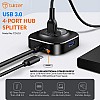 Tukzer 4-Port USB Hub 3.0 (TZ-U10) Superspeed Data Hub High Speed (Black)