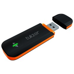 Tukzer 4G LTE Wireless USB Dongle Stick with All SIM Network Support Plug & Play Data Card with up to 150Mbps Data Speed (Black)