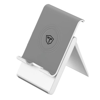 Tukzer Foldable & Portable Desktop Telescopic Smartphone Tablet Table Stand with Adjustable Height, Angle & Silicone Pad Supports Upto 11 Inch(27cm) Tab for Android & Mobile (White)