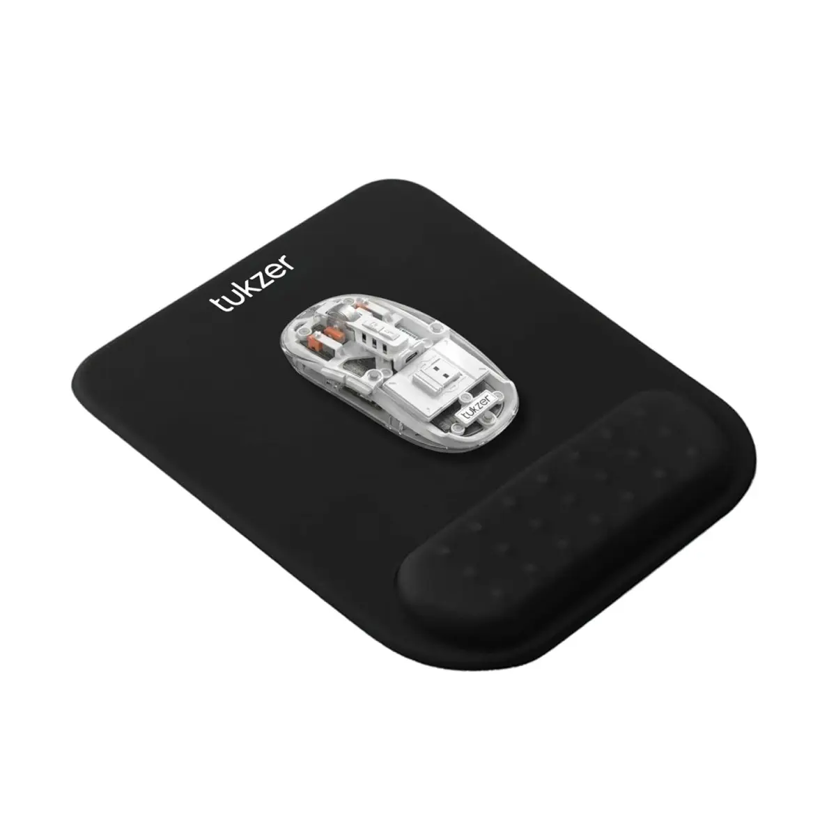 Tukzer Gel Mouse Pad Wrist Rest Memory-Foam Ergonomic Mousepad| Cushion Wrist Support & Pain Relief (Black) 