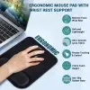 Tukzer Gel Mouse Pad Wrist Rest Memory-Foam Ergonomic Mousepad| Cushion Wrist Support & Pain Relief (Black) 
