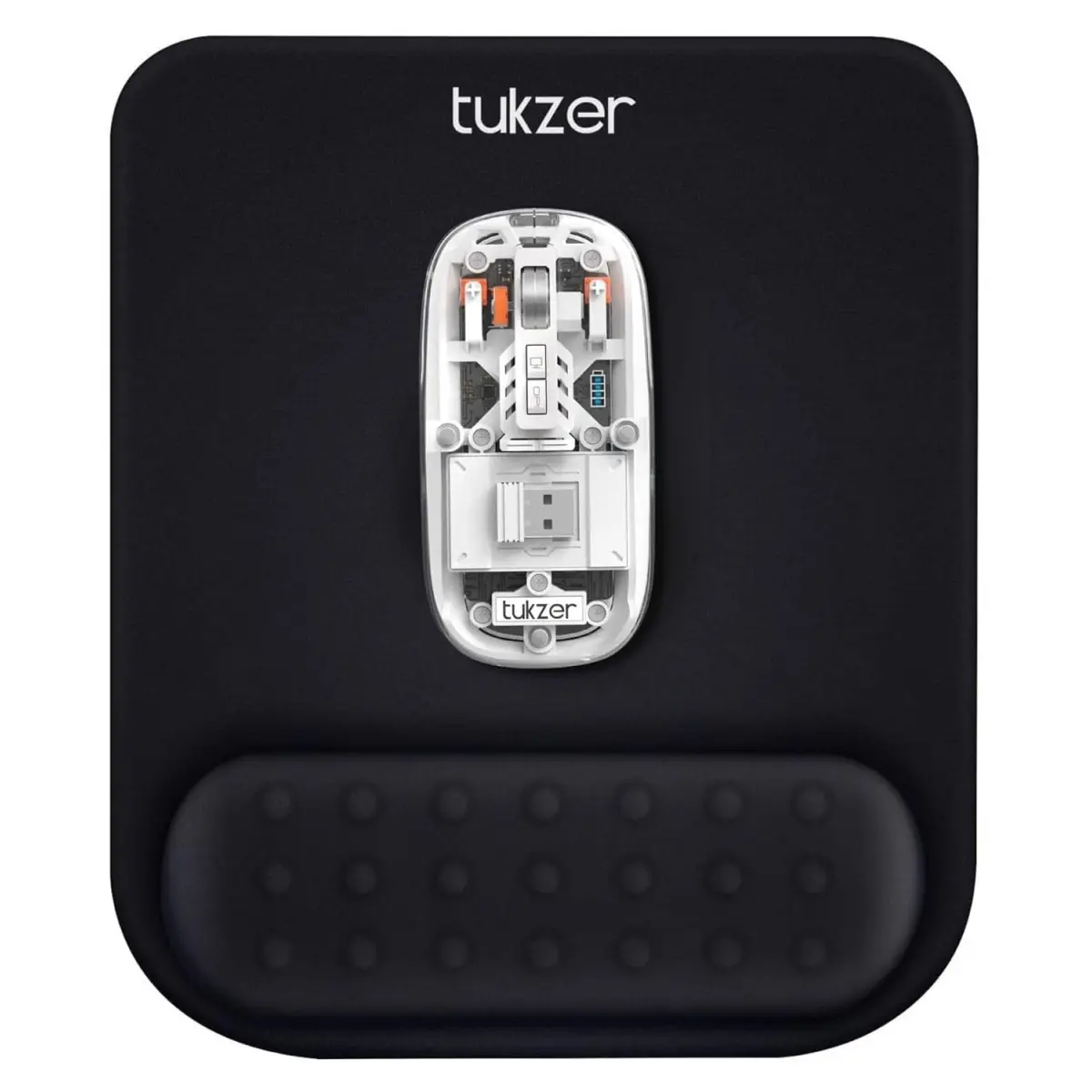Tukzer Gel Mouse Pad Wrist Rest Memory-Foam Ergonomic Mousepad| Cushion Wrist Support & Pain Relief (Black) 