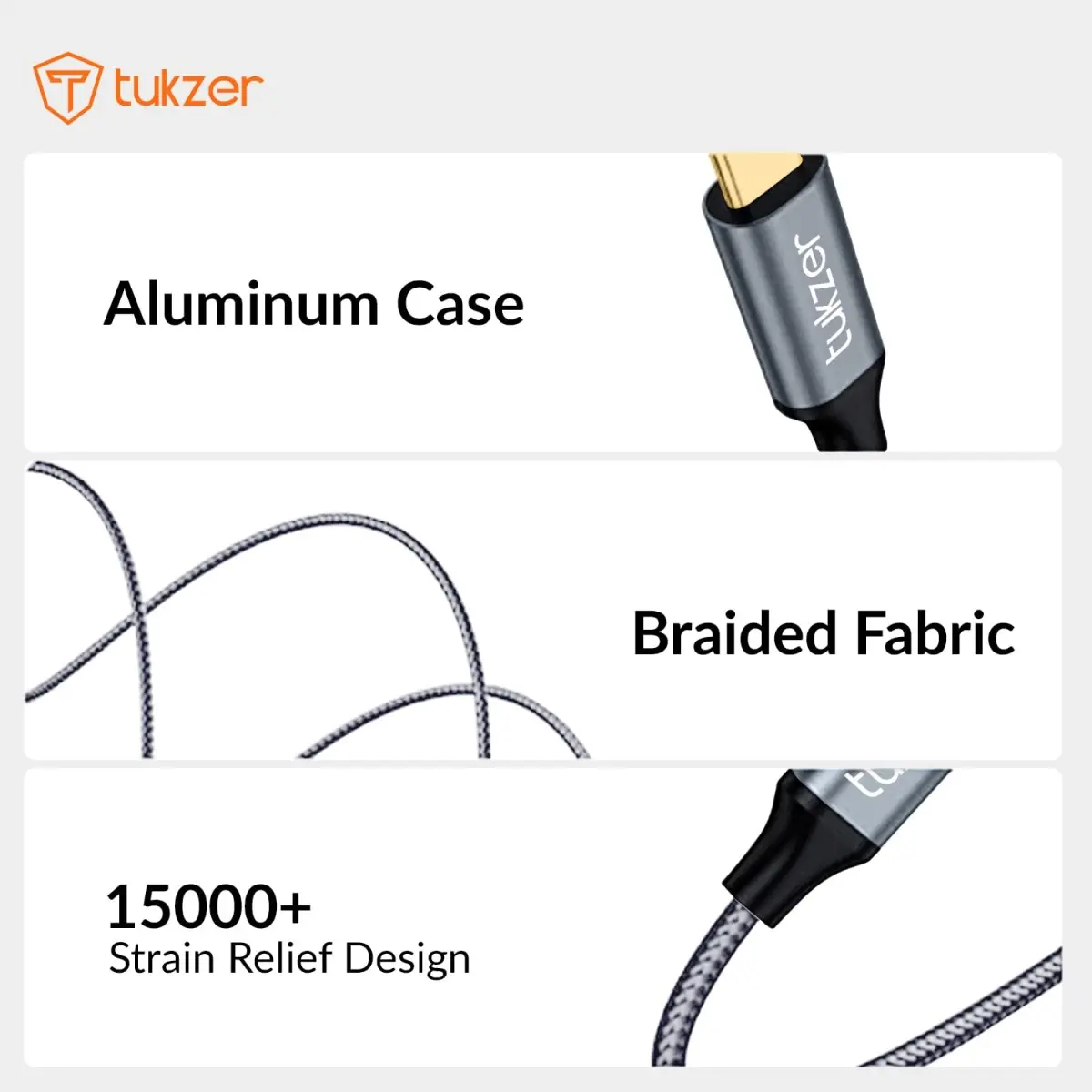 Tukzer High Speed USB Type C to USB B 2.0 Printer Cable Cord| Nylon Braided Fiber Jacket, Gold Plated Connectors| Compatible with MacBook (Black)