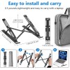 Tukzer (Imported Foldable Laptop Stand Riser for Laptop, MacBook, Notebook & Tablets up to 17 Inch, 7 Level Height Angle