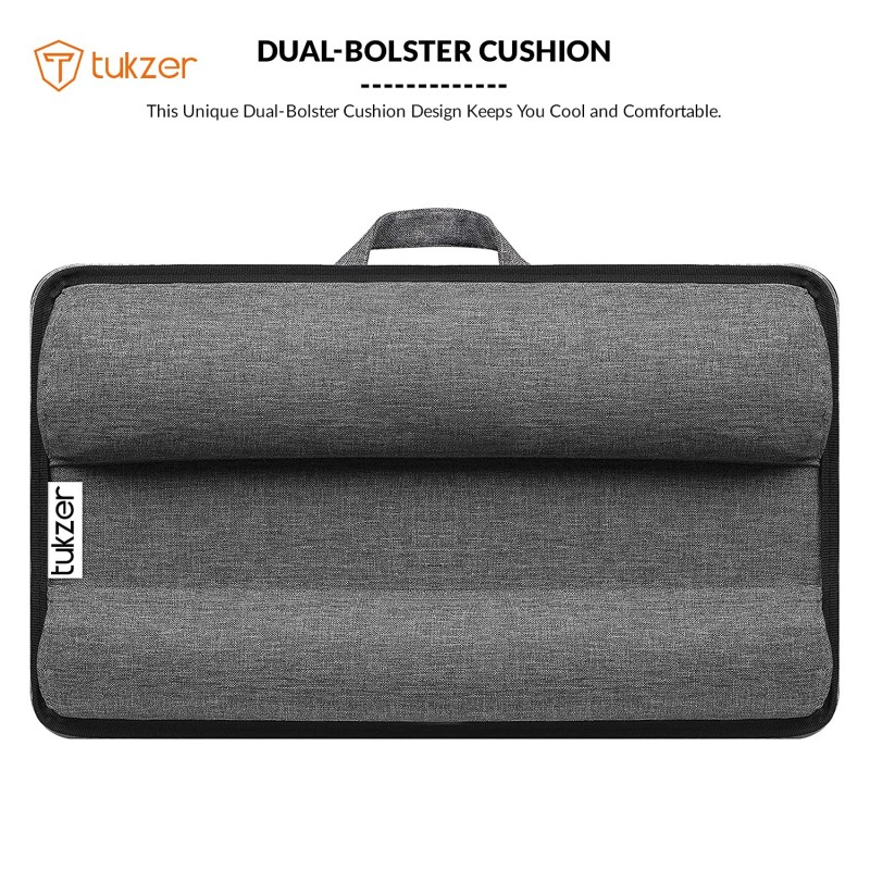 Tukzer Lap Desk Fits up to 17-Inch Laptop Angled Pillow Cushion with Built-in Mouse Pad Phone Holder Carbon Fiber